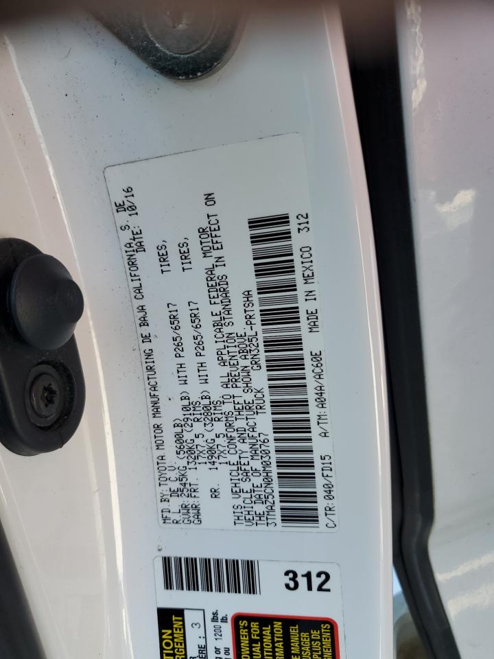 2017 Toyota Tacoma Double Cab VIN: 3TMAZ5CN0HM030767 Lot: 71723185