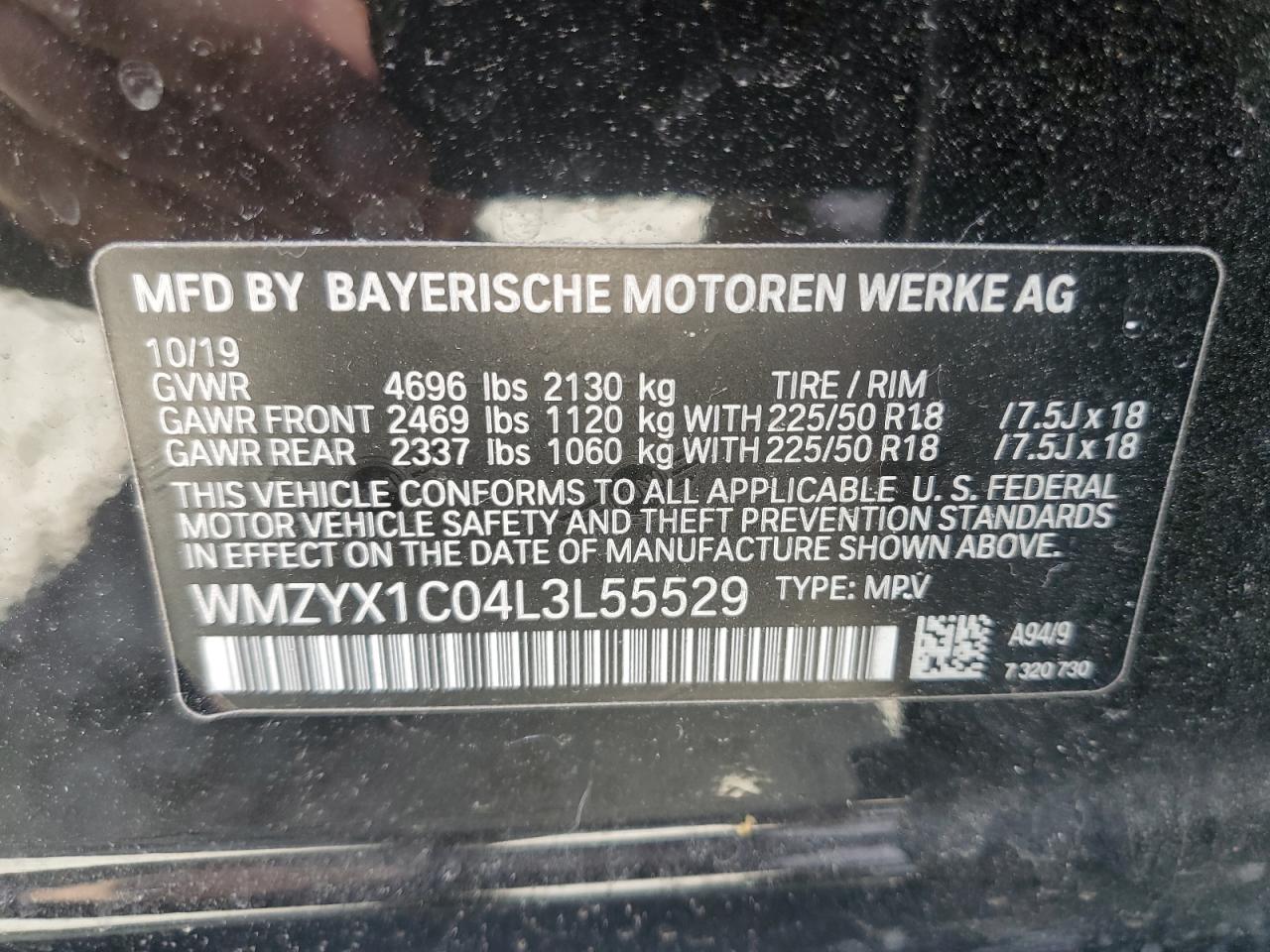 2020 Mini Cooper S Countryman All4 VIN: WMZYX1C04L3L55529 Lot: 70845605