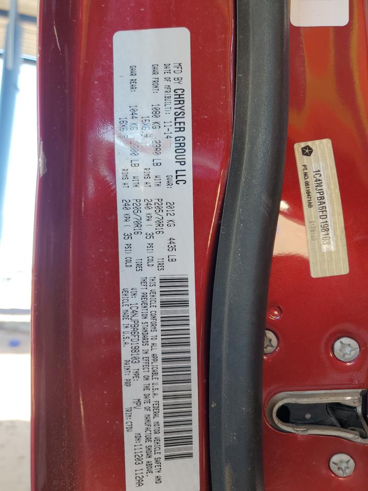 2015 Jeep Patriot Sport VIN: 1C4NJPBA6FD198103 Lot: 80020325