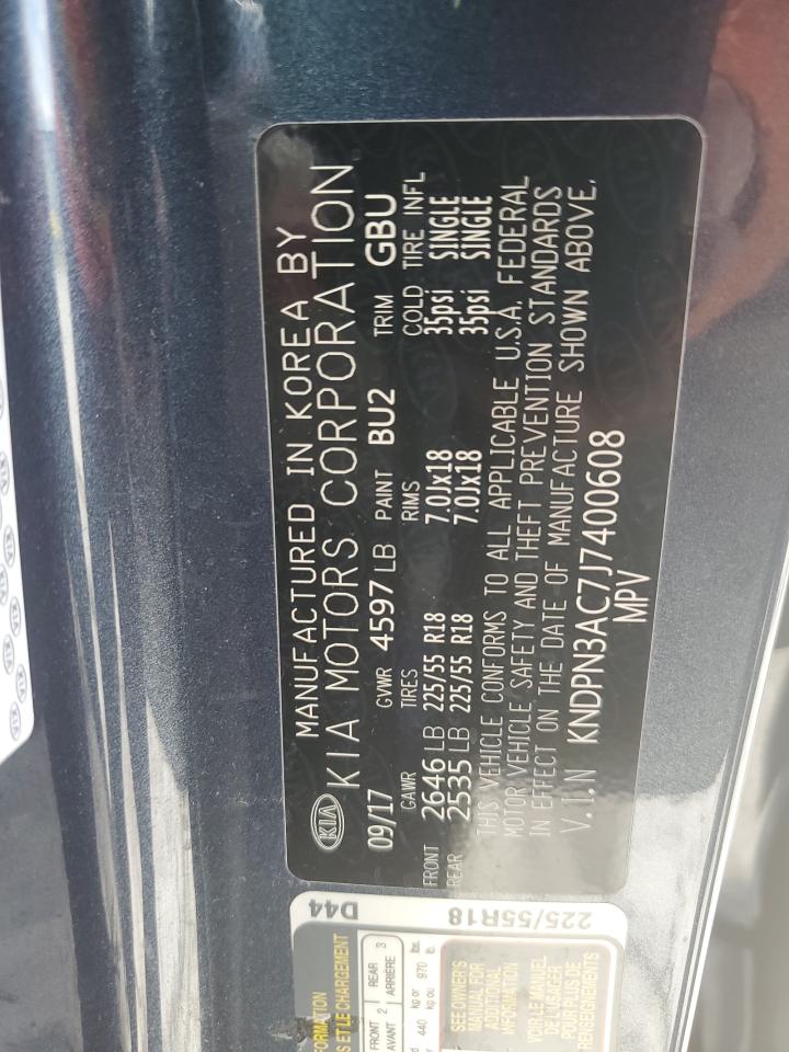 2018 Kia Sportage Ex VIN: KNDPN3AC7J7400608 Lot: 83931275