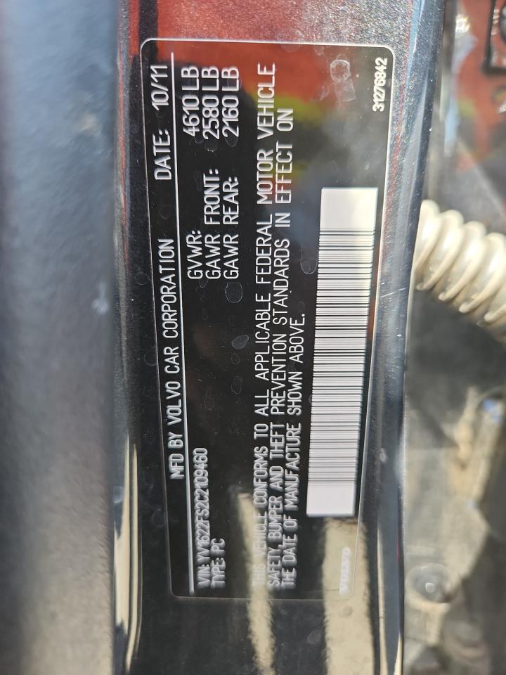 2012 Volvo S60 T5 VIN: YV1622FS2C2109460 Lot: 81159315