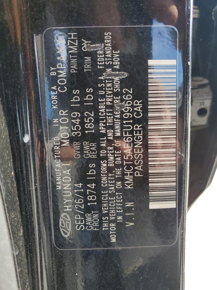 2015 Hyundai Accent Gs VIN: KMHCT5AE6FU199662 Lot: 71653715