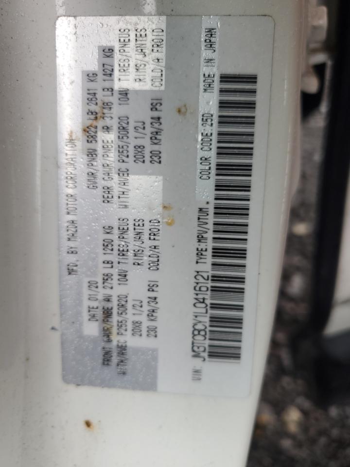 2020 Mazda Cx-9 Touring VIN: JM3TCBCY1L0416121 Lot: 83806625