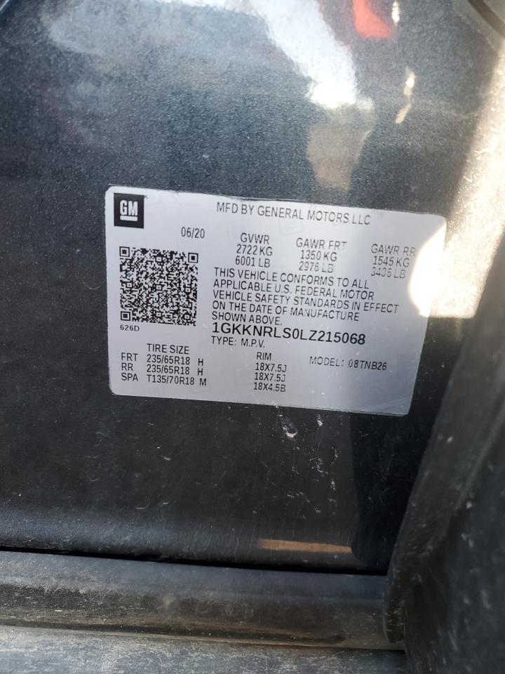 2020 GMC Acadia Sle VIN: 1GKKNRLS0LZ215068 Lot: 84027235