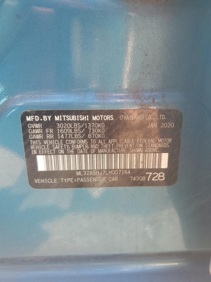 2020 Mitsubishi Mirage Le VIN: ML32A5HJ7LH007164 Lot: 84007205