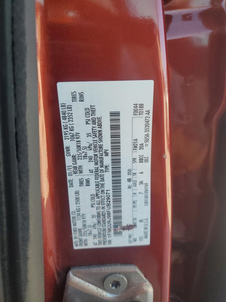 2015 Ford Escape Titanium VIN: 1FMCU9J98FUB29071 Lot: 81213735