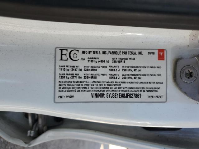 2018 TESLA MODEL 3   