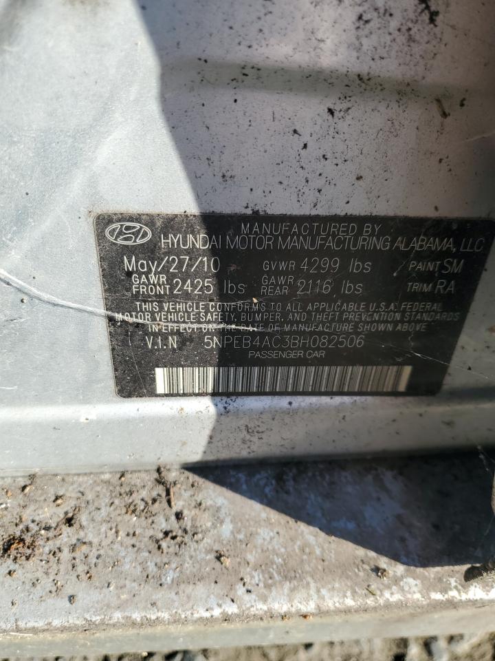 2011 Hyundai Sonata Gls VIN: 5NPEB4AC3BH082506 Lot: 80812705