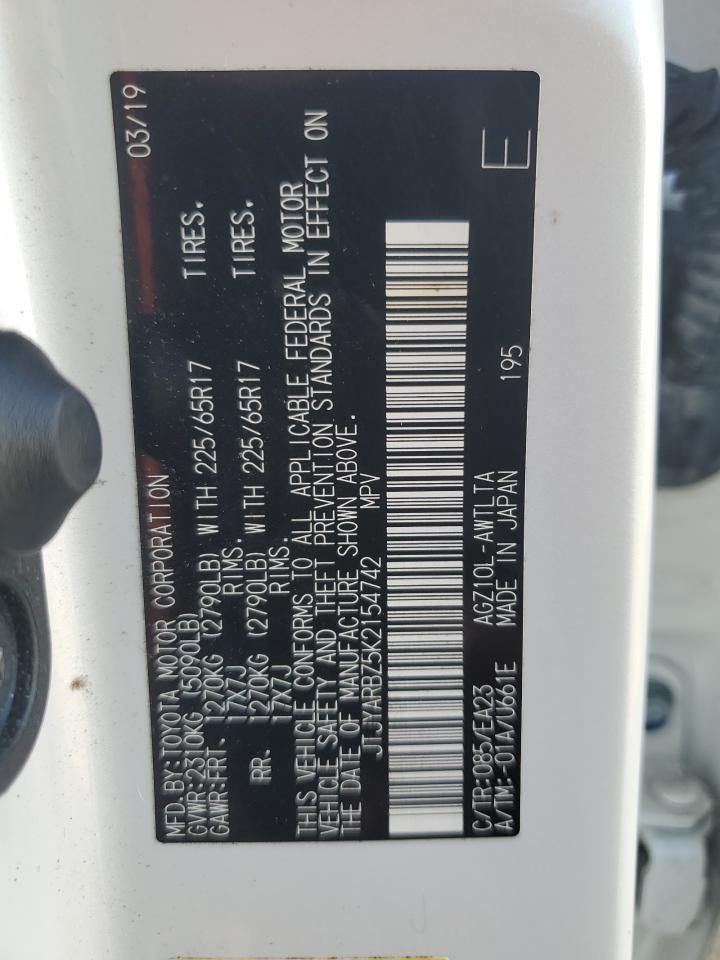 2019 Lexus Nx 300 Base VIN: JTJYARBZ5K2154742 Lot: 83752315