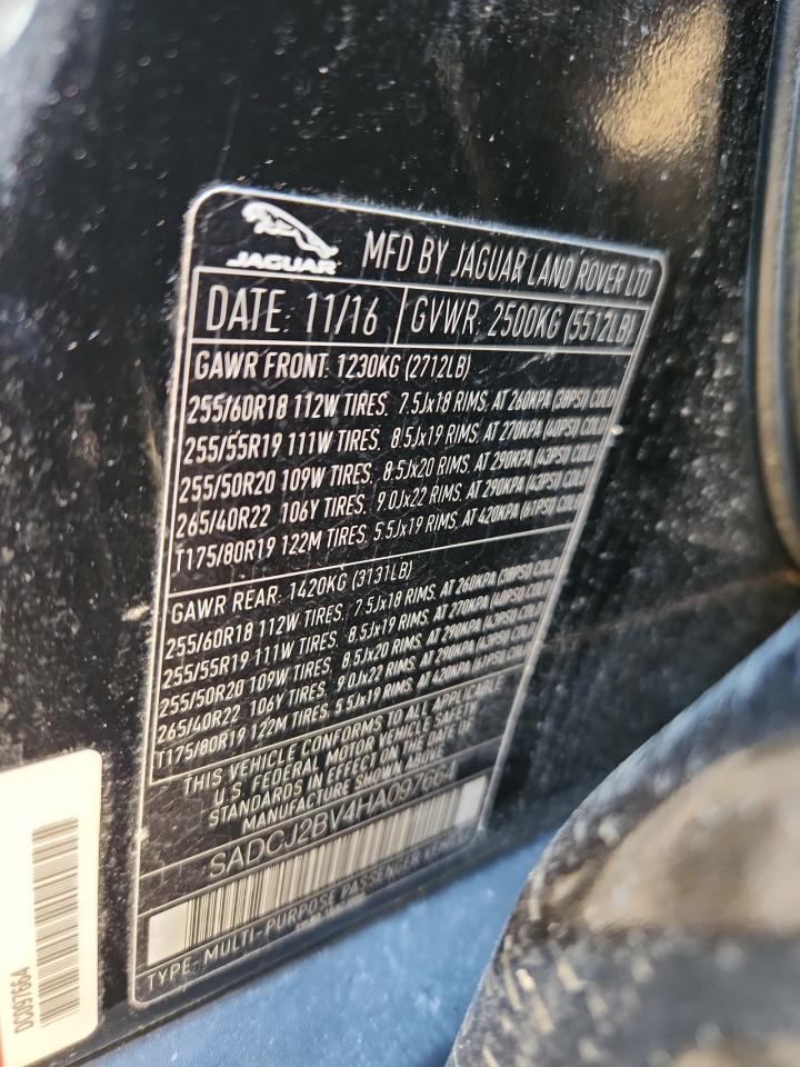 2017 Jaguar F-Pace Premium VIN: SADCJ2BV4HA097664 Lot: 84600975