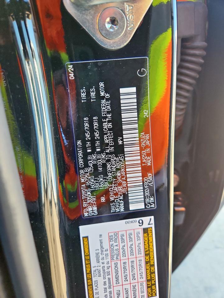 2024 Toyota Land Cruiser Base VIN: JTEABFAJ4RK005451 Lot: 81765915