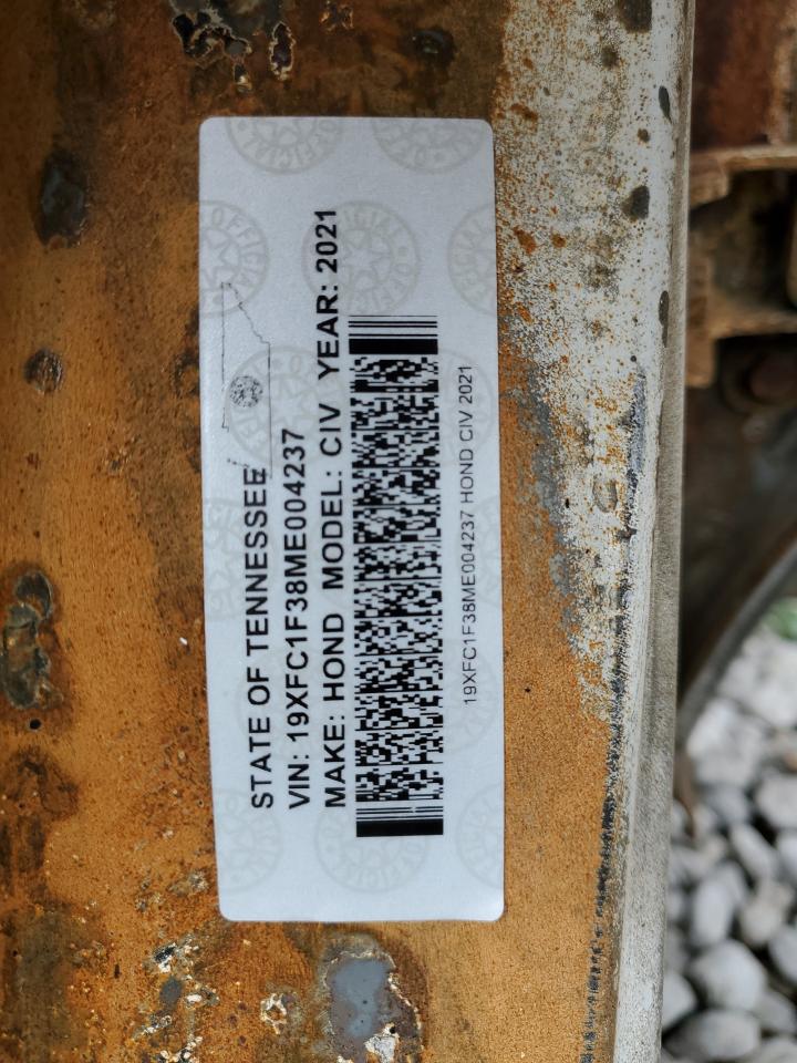 2021 Honda Civic Ex VIN: 19XFC1F38ME004237 Lot: 61854055