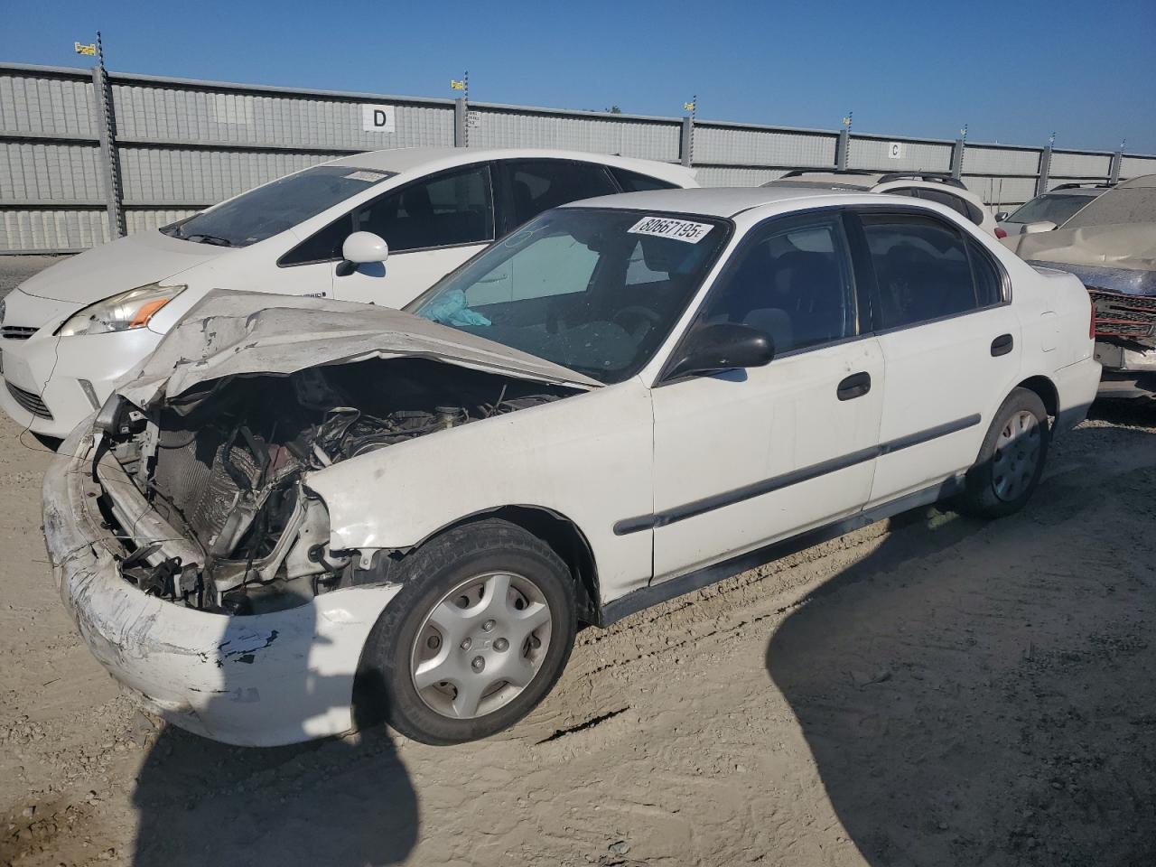 1999 Honda Civic Lx white null gasoline JHMEJ6671XS002556 photo #1