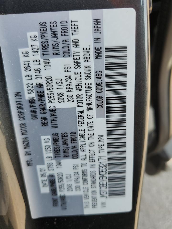 2021 Mazda Cx-9 Signature VIN: JM3TCBEY6M0532171 Lot: 80119395