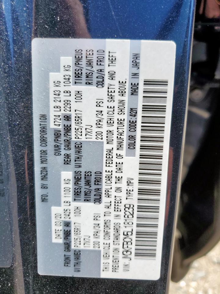 2020 Mazda Cx-5 Touring VIN: JM3KFBCM5L1816239 Lot: 84069705