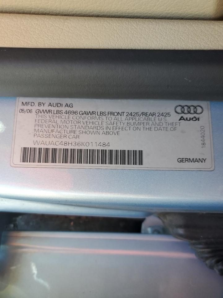2006 Audi A4 1.8 Cabriolet VIN: WAUAC48H36K011485 Lot: 71946445