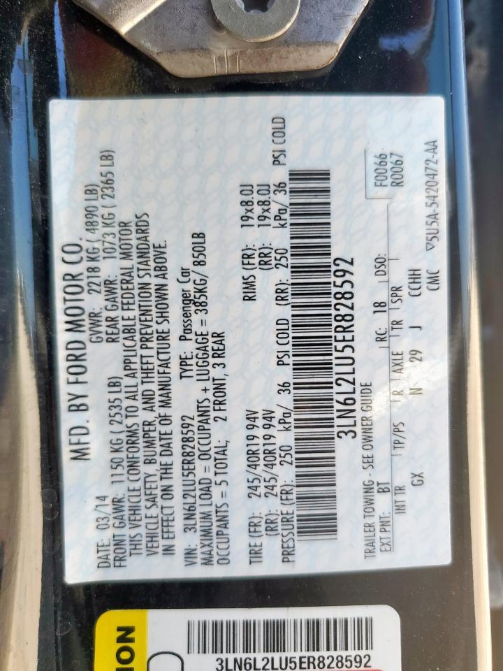 2014 Lincoln Mkz Hybrid VIN: 3LN6L2LU5ER828592 Lot: 80260295