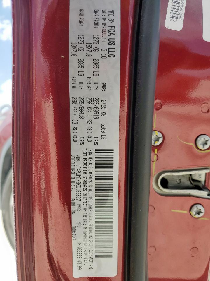 2019 Jeep Cherokee Limited VIN: 1C4PJMDX3KD165627 Lot: 81079195