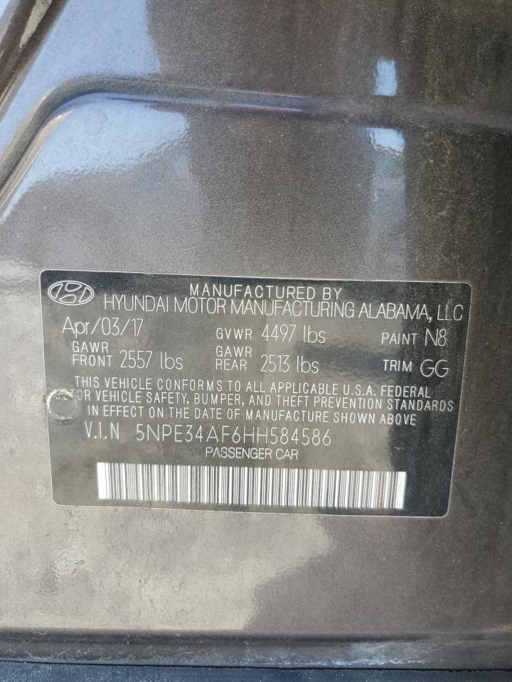 2017 Hyundai Sonata Sport VIN: 5NPE34AF6HH584586 Lot: 81558065