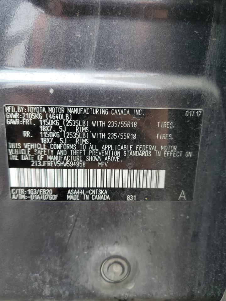 2017 Toyota Rav4 Se VIN: 2T3JFREV5HW594958 Lot: 71708265