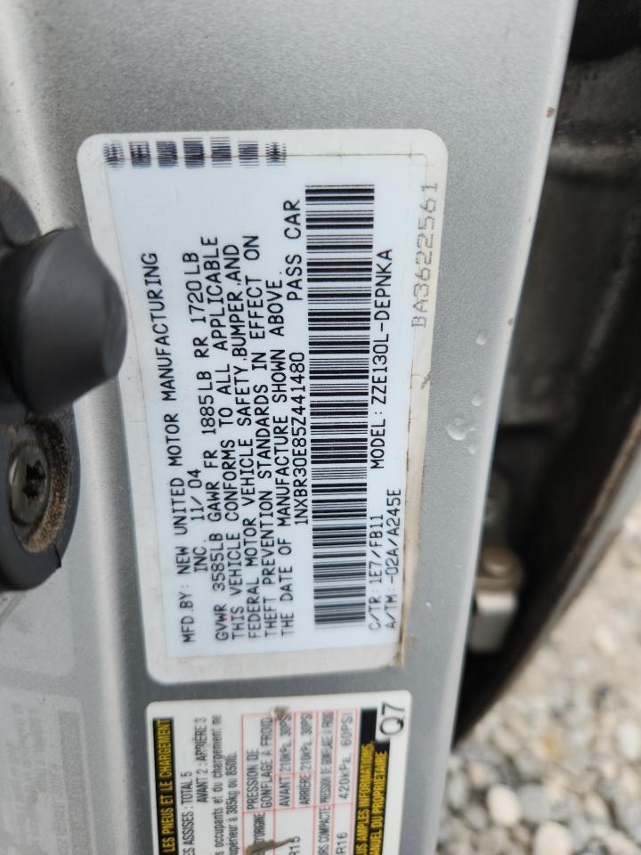 2005 Toyota Corolla Ce VIN: 1NXBR30E85Z441480 Lot: 84167605