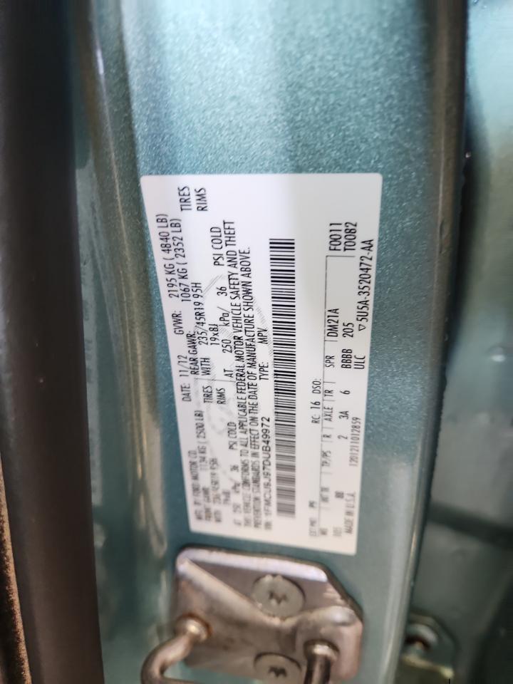 2013 Ford Escape Titanium VIN: 1FMCU9J97DUB49972 Lot: 83808055