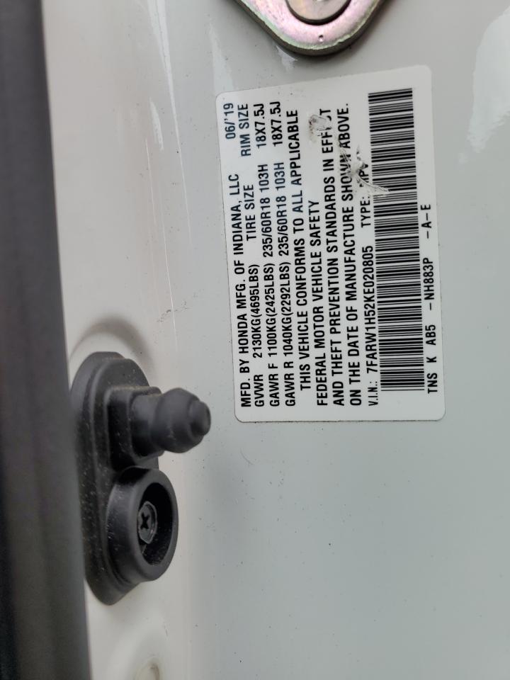 2019 Honda Cr-V Ex VIN: 7FARW1H52KE020805 Lot: 83805765