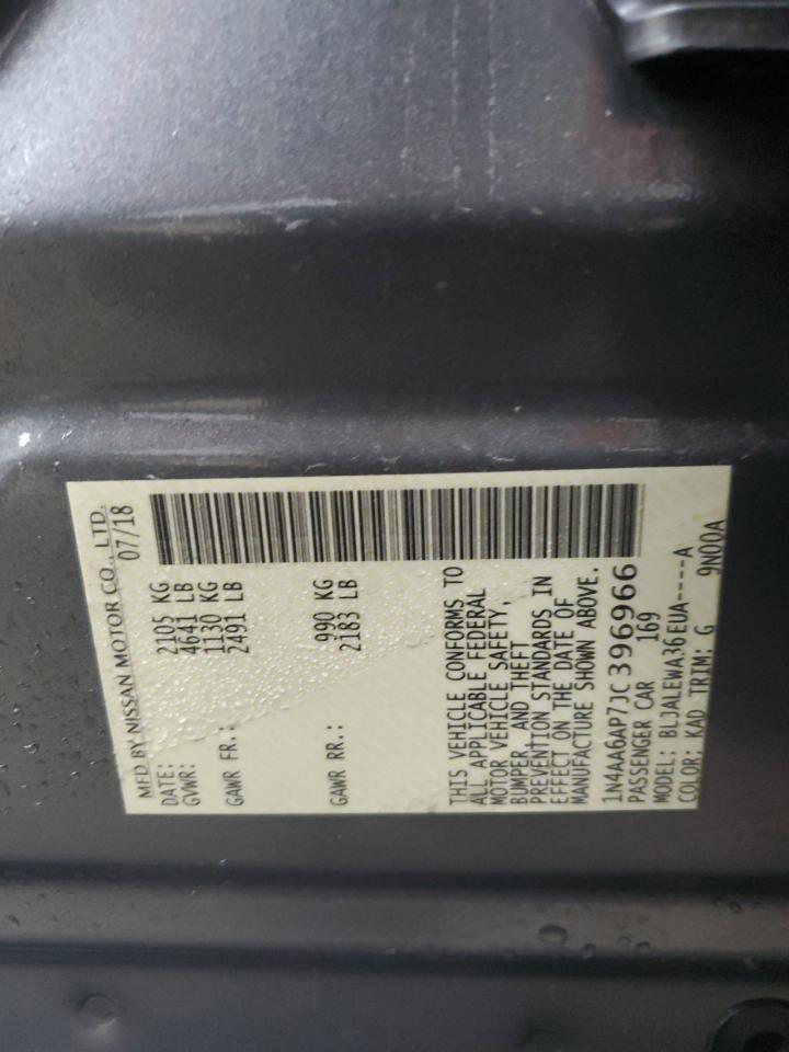 2018 Nissan Maxima 3.5S VIN: 1N4AA6AP7JC396966 Lot: 71494235