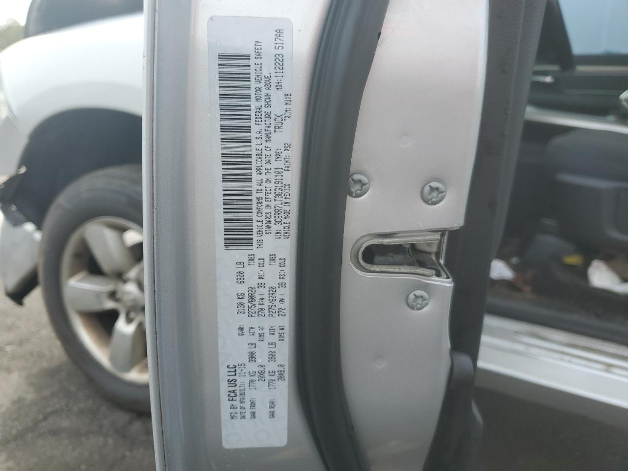 2016 Ram 1500 Slt VIN: 3C6RR7LT3GG191101 Lot: 81756095