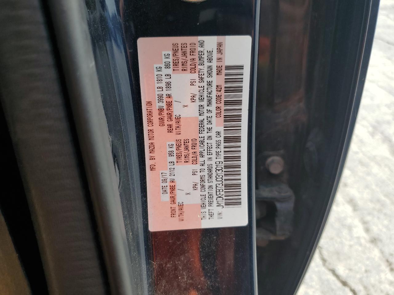 2018 Mazda Cx-3 Sport VIN: JM1DKFB73J0313019 Lot: 72032115