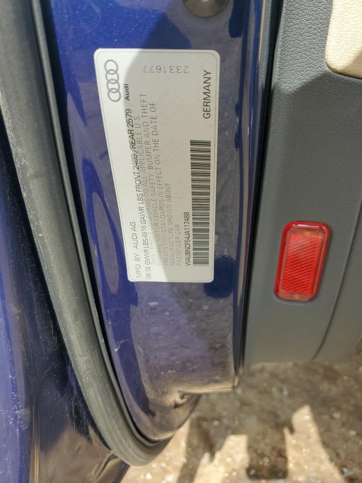 2018 Audi A5 Premium Plus VIN: WAUBNCF54JA117488 Lot: 71558865