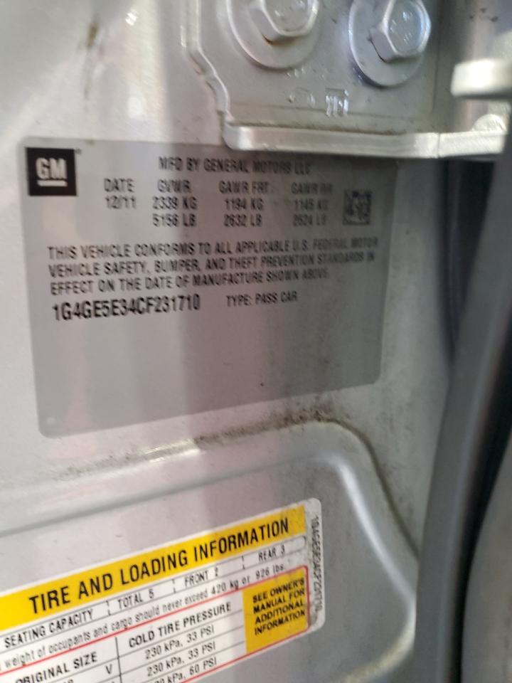 2012 Buick Lacrosse Premium VIN: 1G4GE5E34CF231710 Lot: 71934155