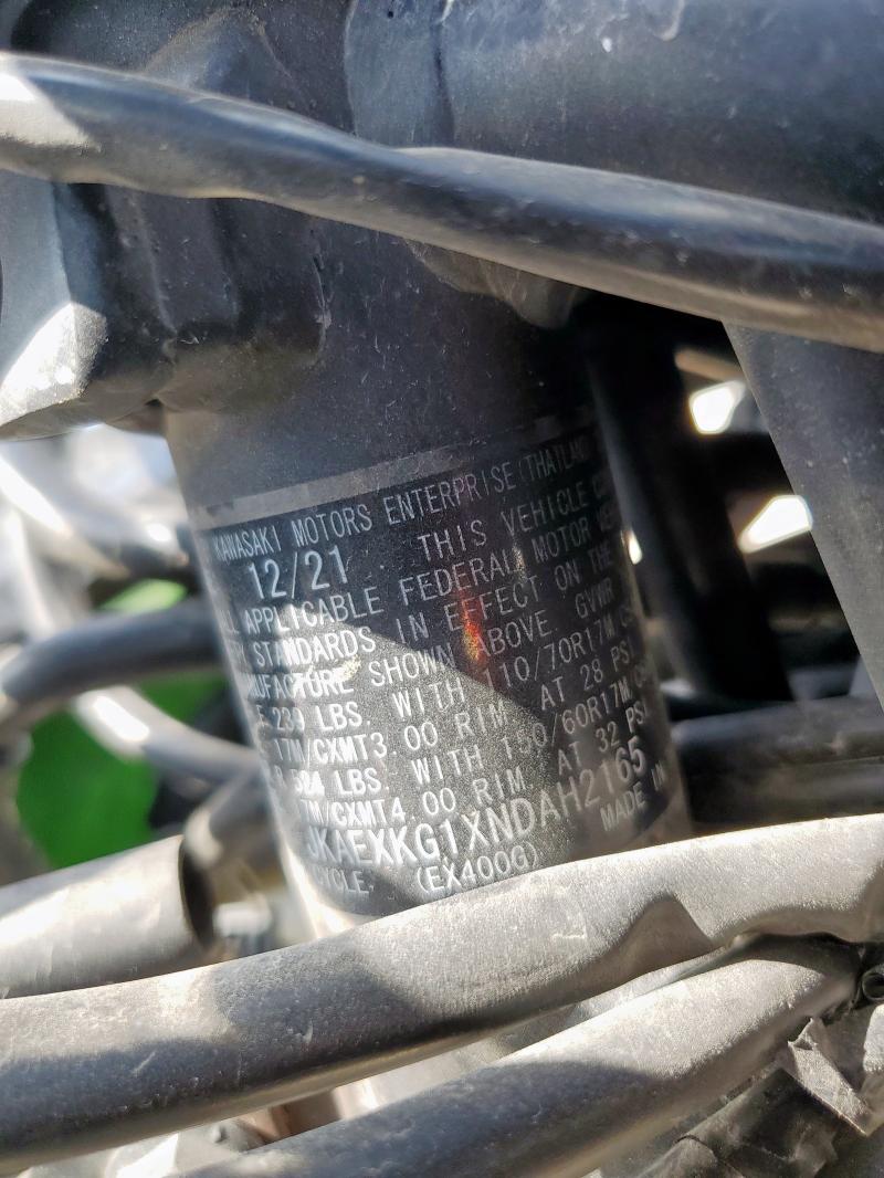 2022 KAWASAKI EX400   