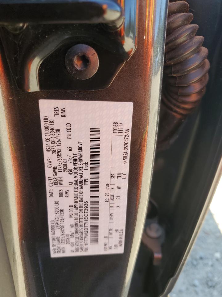 2017 Ford F250 Super Duty VIN: 1FT7W2BT7HEC73936 Lot: 71726445