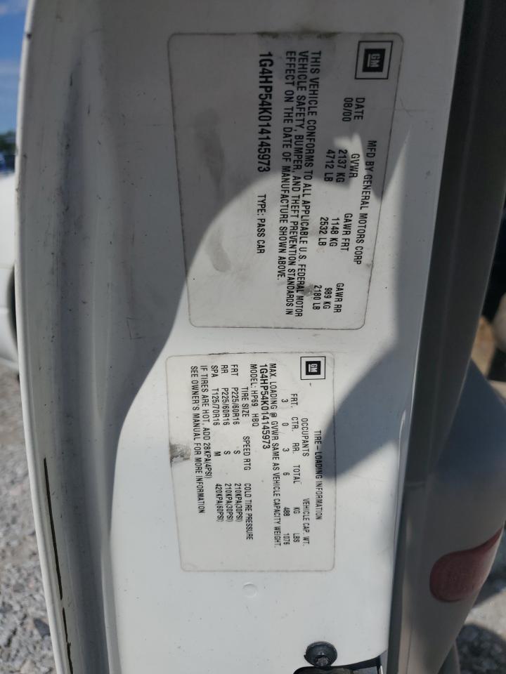 2001 Buick Lesabre Custom VIN: 1G4HP54K014145973 Lot: 83827015