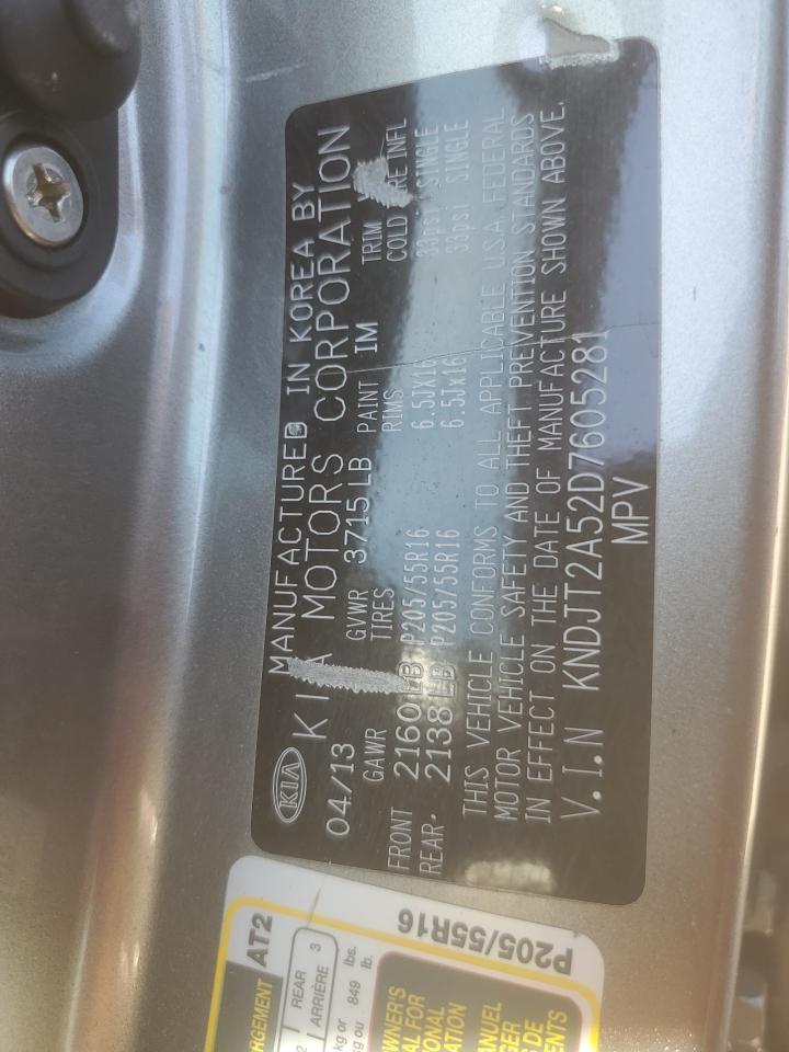 2013 Kia Soul VIN: KNDJT2A52D7605281 Lot: 84026015