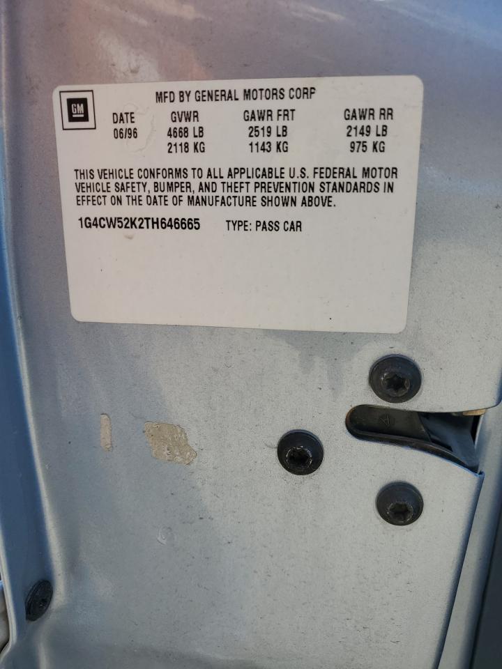 1996 Buick Park Avenue VIN: 1G4CW52K2TH646665 Lot: 81088465