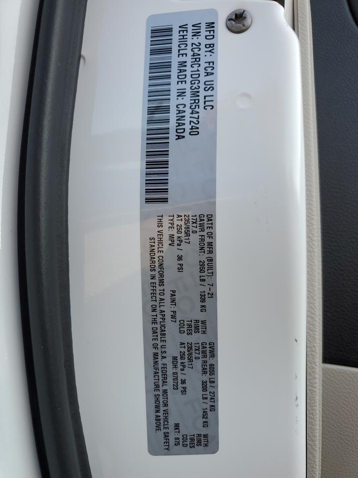 2021 Chrysler Voyager Lxi VIN: 2C4RC1DG3MR547240 Lot: 81432445