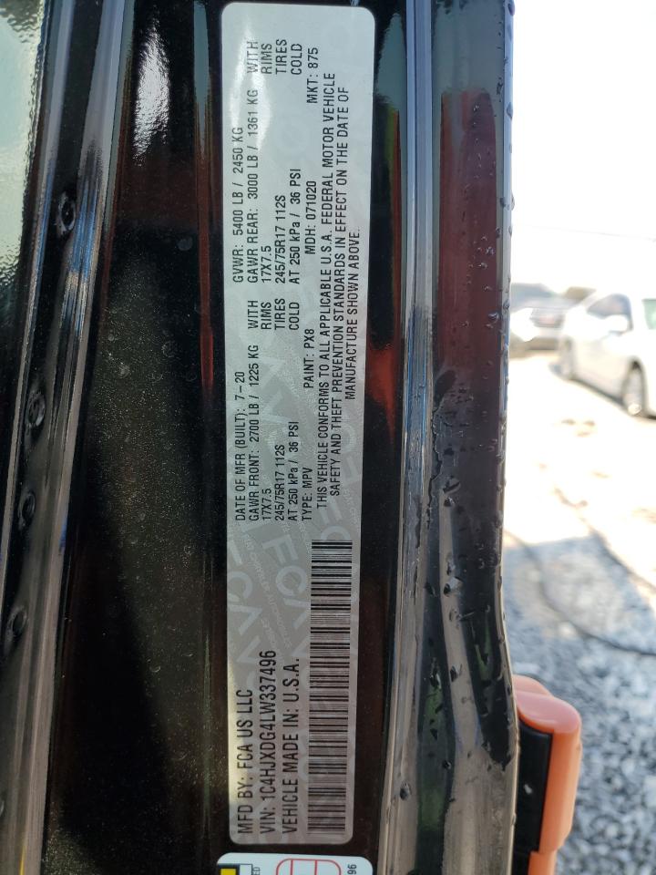 2020 Jeep Wrangler Unlimited Sport VIN: 1C4HJXDG4LW337496 Lot: 81419085