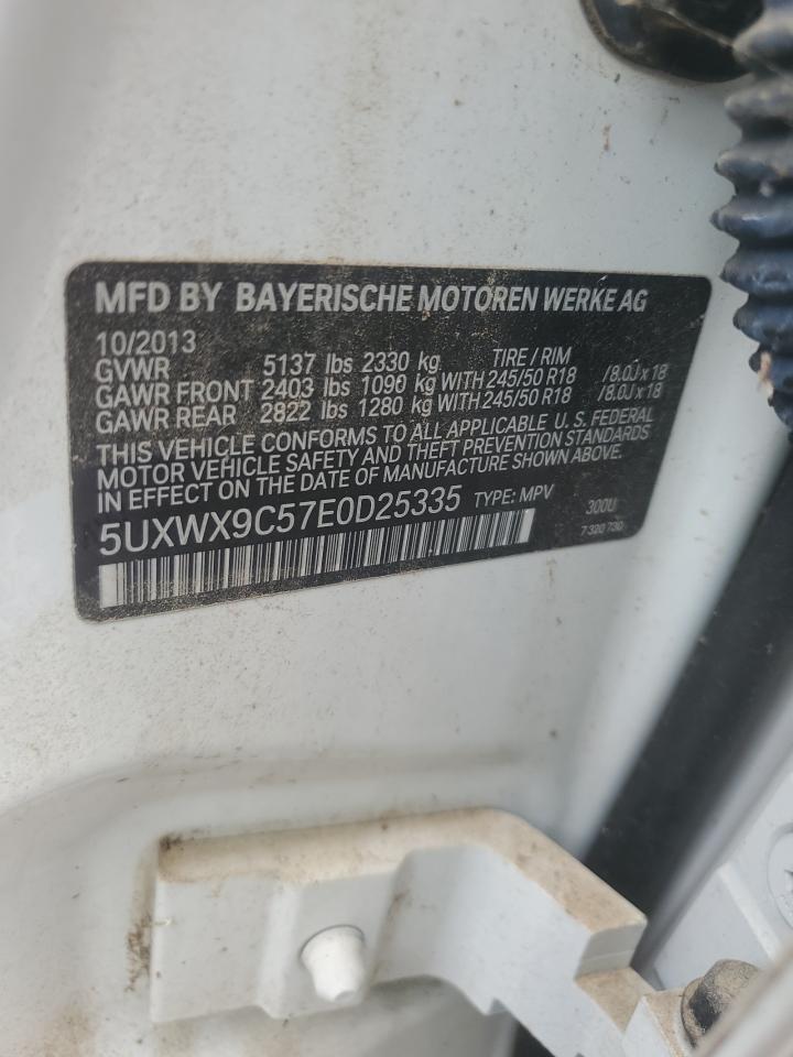 2014 BMW X3 xDrive28I VIN: 5UXWX9C57E0D25335 Lot: 81527185