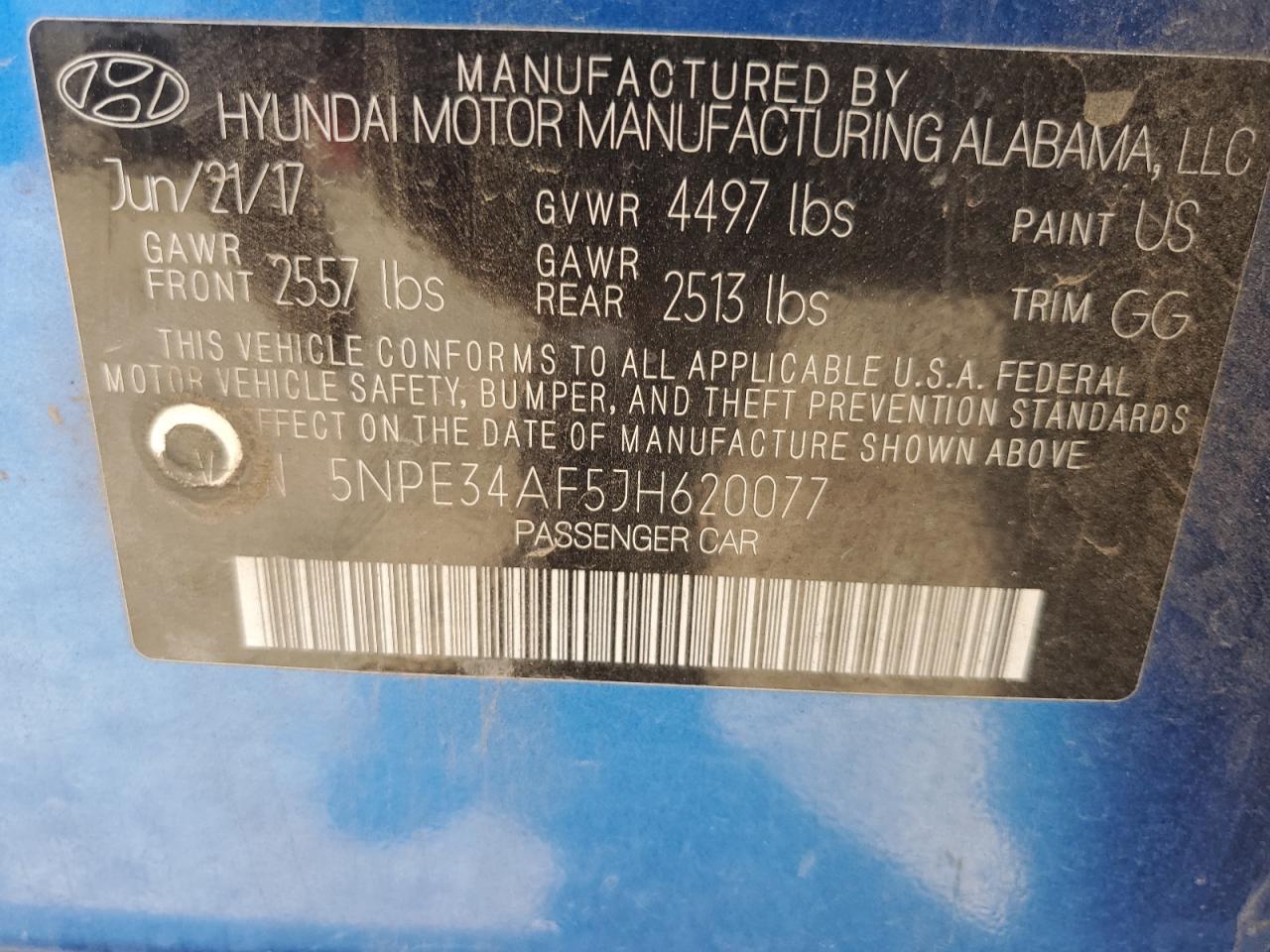 2018 Hyundai Sonata Sport VIN: 5NPE34AF5JH620077 Lot: 71209655