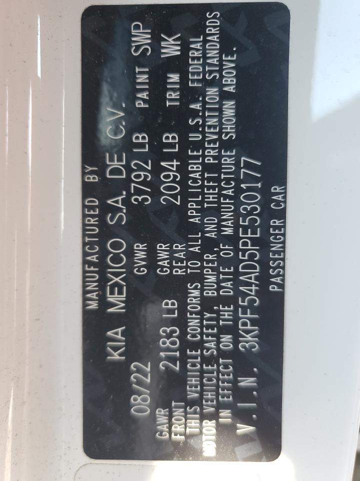 2023 Kia Forte Gt Line VIN: 3KPF54AD5PE530177 Lot: 81090815