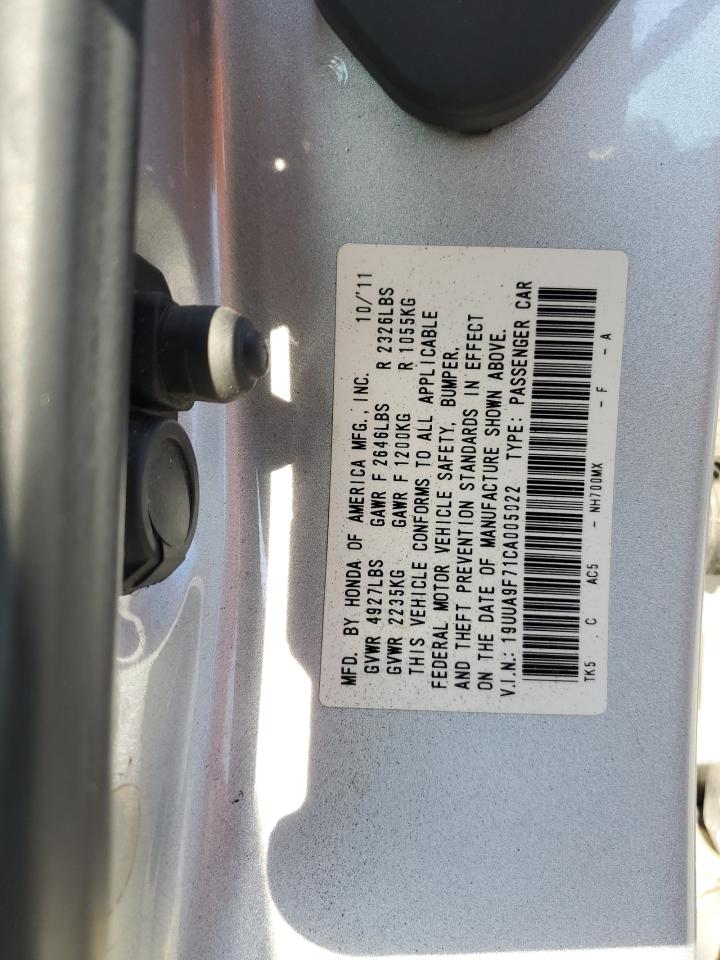 2012 Acura Tl VIN: 19UUA9F71CA005022 Lot: 80658455