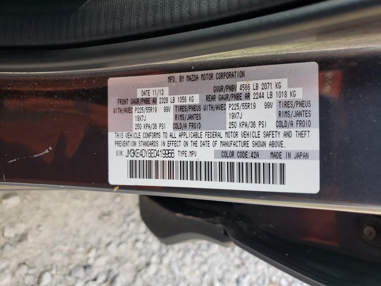 2014 Mazda Cx-5 Gt VIN: JM3KE4DY8E0419956 Lot: 80448515