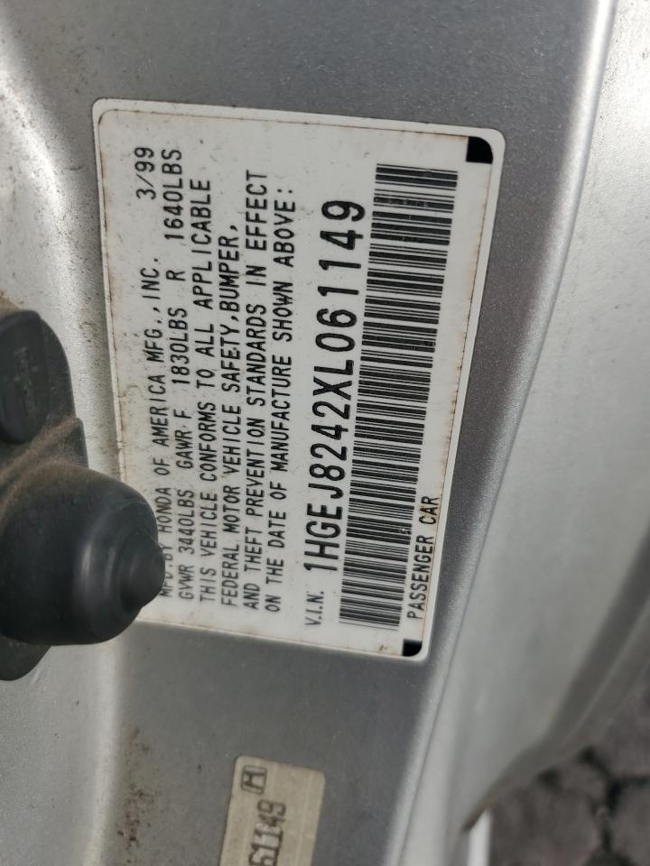 1999 Honda Civic Ex VIN: 1HGEJ8242XL061149 Lot: 81972275