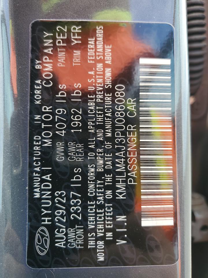 2023 Hyundai Elantra Blue VIN: KMHLM4AJ3PU086080 Lot: 81427885