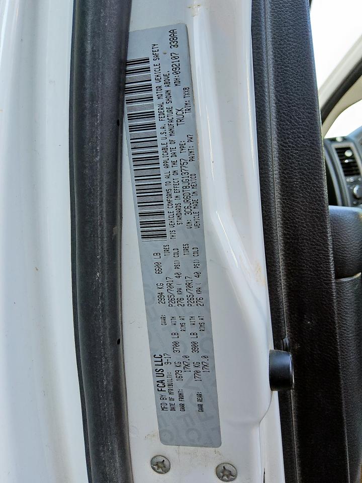 2018 Ram 1500 St VIN: 3C6JR6DT8JG137757 Lot: 80923095