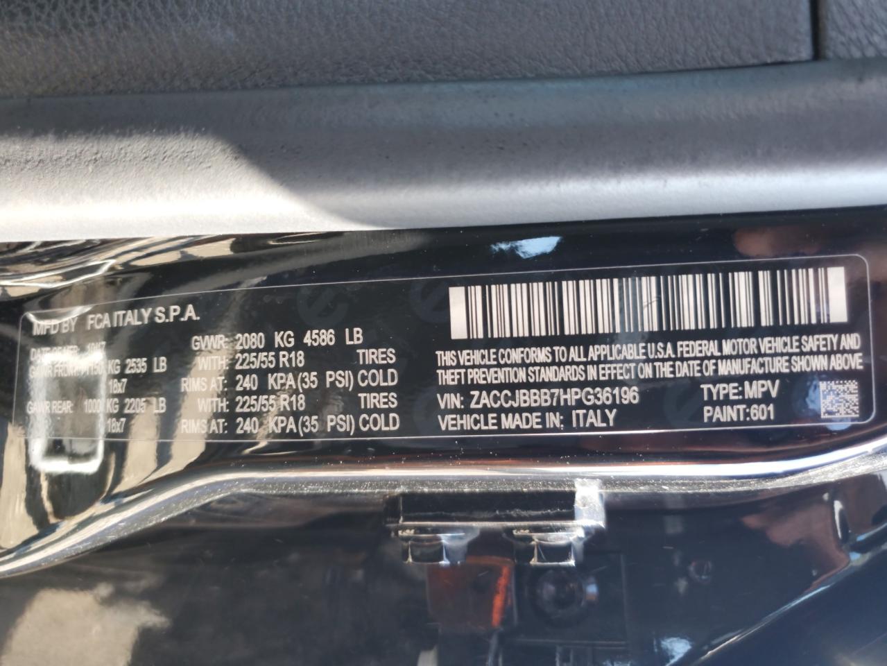 2017 Jeep Renegade Latitude VIN: ZACCJBBB7HPG36196 Lot: 81741305