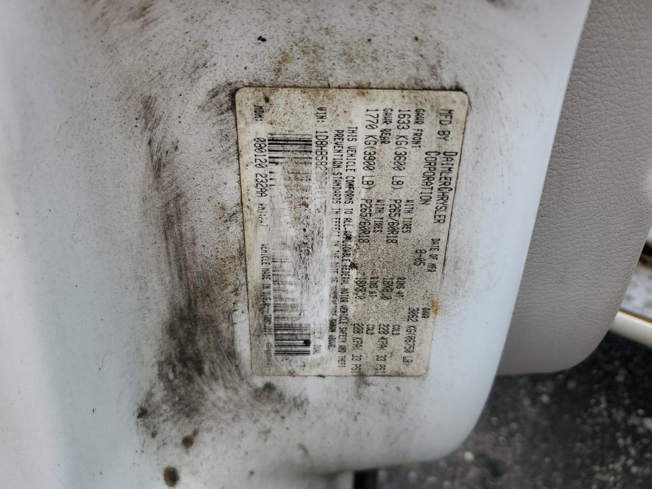 2006 Dodge Durango Limited VIN: 1D8HB58236F101752 Lot: 70555015