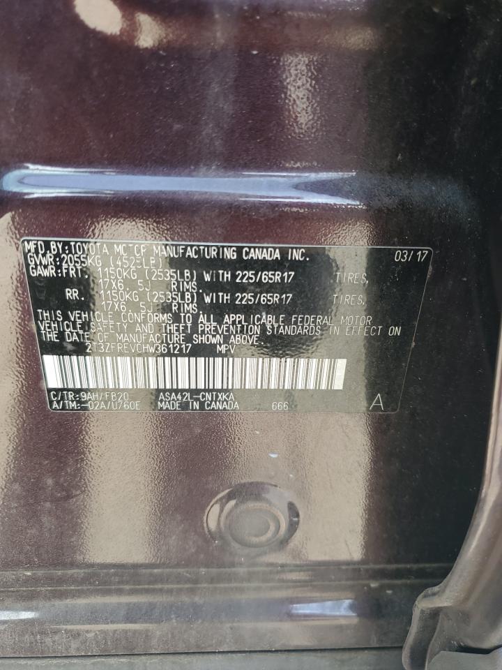 2017 Toyota Rav4 Le VIN: 2T3ZFREV0HW361217 Lot: 80084925